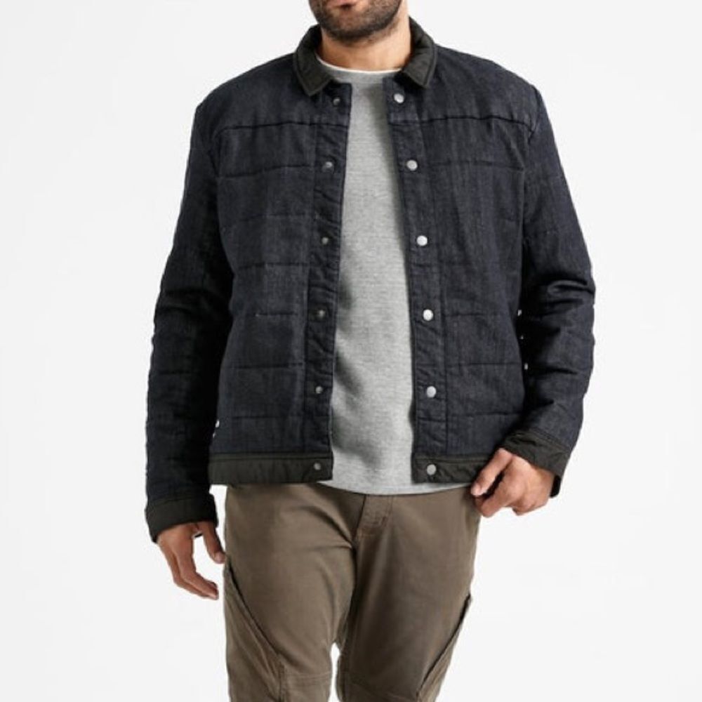 DU/ER Stay Dry Quilted Water Repellent Denim Jacket M